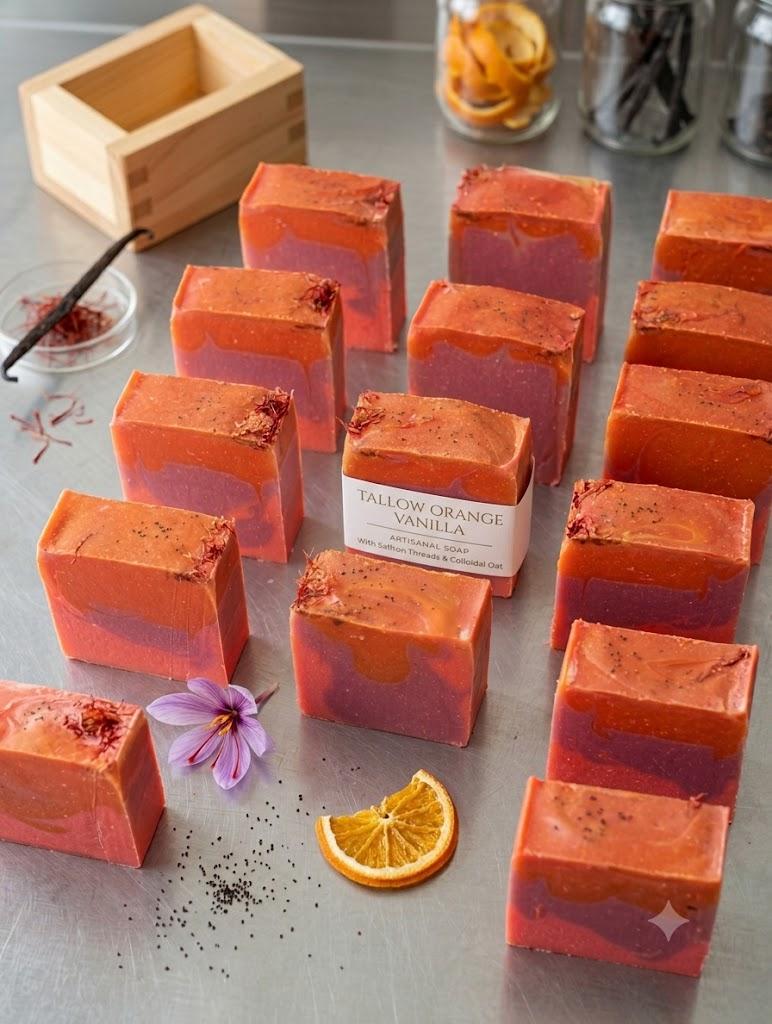 ORANGE VANILLA TALLOW SOAP